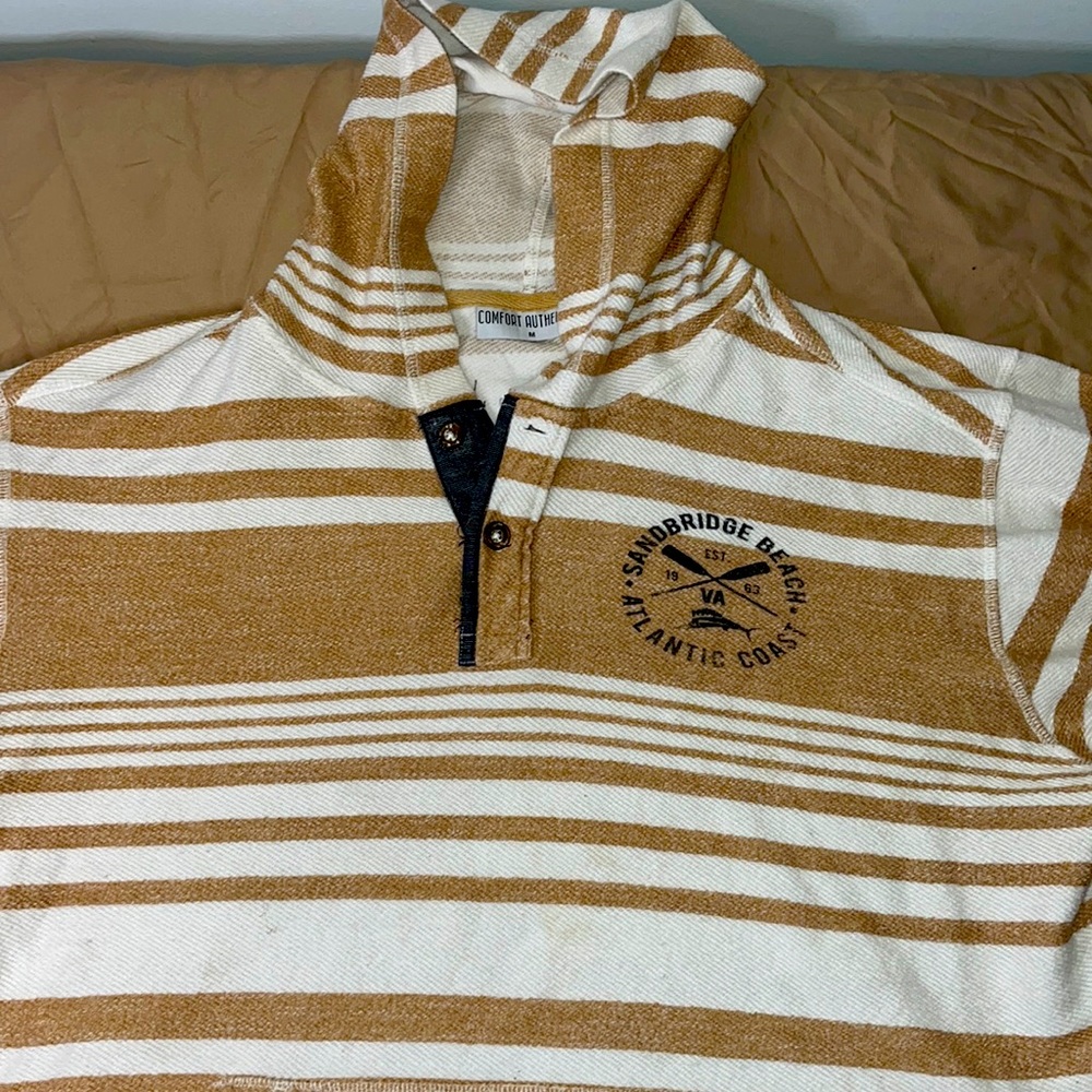 COMFORT AUTHENTIC SANDBRIDGE BEAXH ATLANTIC COAST HALF SLEEVE SWEATER